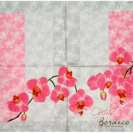 Serwetka decoupage seria MAKI orchidea 33x33cm